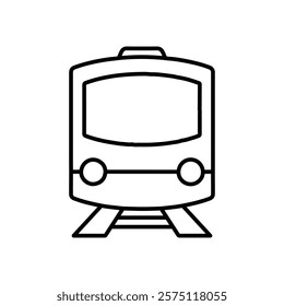 train icon Simple outline illustration