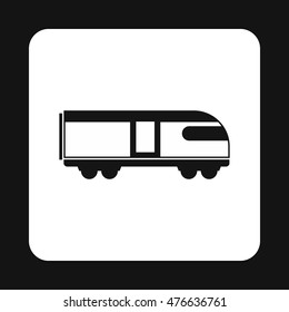 Train icon in simple style isolated on white background. Transport symbol