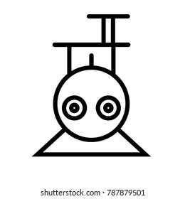 Train icon- simple thin line