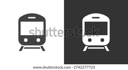 Train icon. Solid glyph series icon