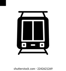 train icon solid style vector