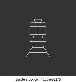 Train icon, stock vector, eps10.