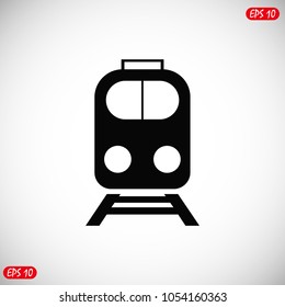 train icon, stock vector illustration flat design style