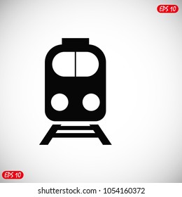 train icon, stock vector illustration flat design style