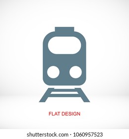 train icon, stock vector illustration flat design style