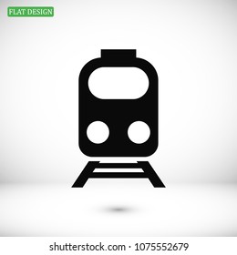 train icon, stock vector illustration flat design style