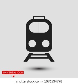train icon, stock vector illustration flat design style