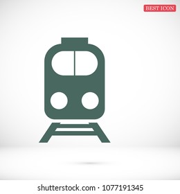 train icon, stock vector illustration flat design style