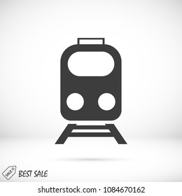 train icon, stock vector illustration flat design style