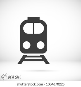train icon, stock vector illustration flat design style