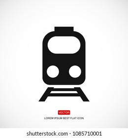 train icon, stock vector illustration flat design style