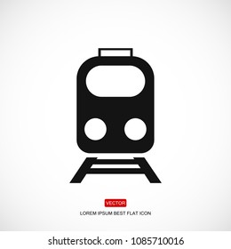 train icon, stock vector illustration flat design style