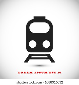 train icon, stock vector illustration flat design style