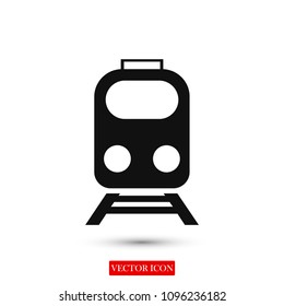 train icon, stock vector illustration flat design style