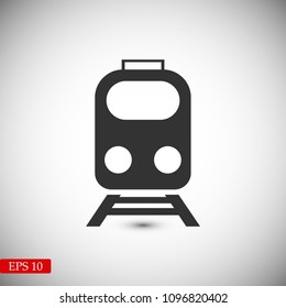 train icon, stock vector illustration flat design style