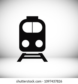 train icon, stock vector illustration flat design style