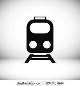 train icon, stock vector illustration flat design style