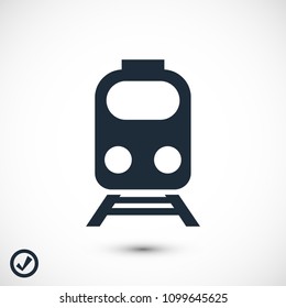 train icon, stock vector illustration flat design style