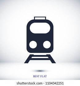 train icon, stock vector illustration flat design style