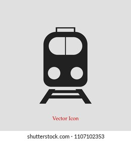 train icon, stock vector illustration flat design style