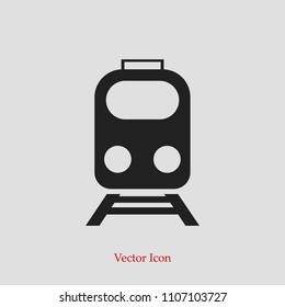 train icon, stock vector illustration flat design style