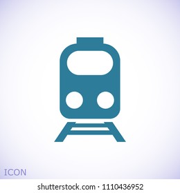 train icon, stock vector illustration flat design style
