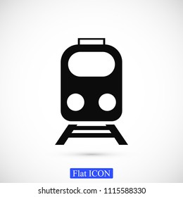 train icon, stock vector illustration flat design style