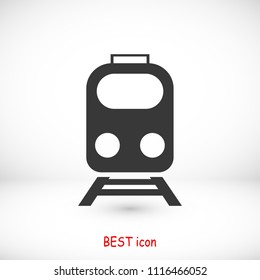 train icon, stock vector illustration flat design style