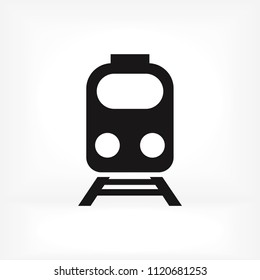 train icon, stock vector illustration flat design style