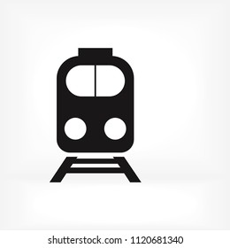 train icon, stock vector illustration flat design style