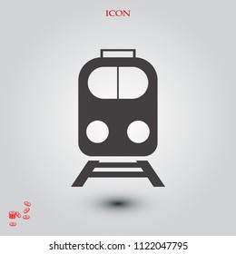 train icon, stock vector illustration flat design style