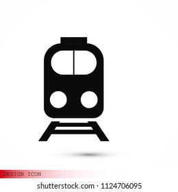train icon, stock vector illustration flat design style