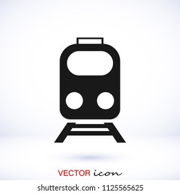 train icon, stock vector illustration flat design style