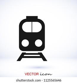 train icon, stock vector illustration flat design style