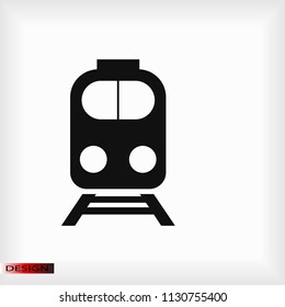 train icon, stock vector illustration flat design style