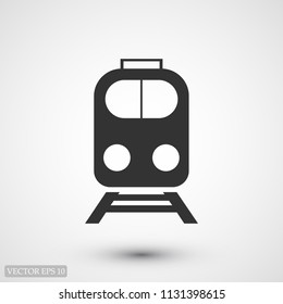 train icon, stock vector illustration flat design style