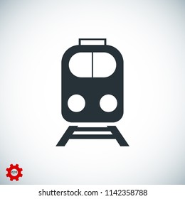 train icon, stock vector illustration flat design style