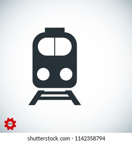 train icon, stock vector illustration flat design style