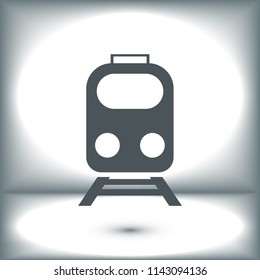 train icon, stock vector illustration flat design style