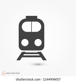 train icon, stock vector illustration flat design style