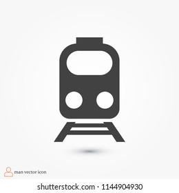 train icon, stock vector illustration flat design style