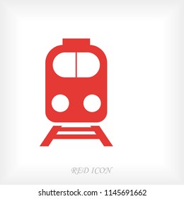 train icon, stock vector illustration flat design style
