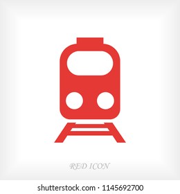 train icon, stock vector illustration flat design style