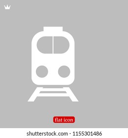 train icon, stock vector illustration flat design style
