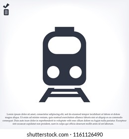 train icon, stock vector illustration flat design style