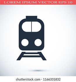 train icon, stock vector illustration flat design style