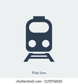 train icon, stock vector illustration flat design style