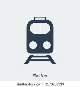 train icon, stock vector illustration flat design style