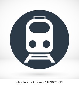 train icon, stock vector illustration flat design style