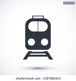 train icon, stock vector illustration flat design style